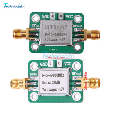 5M-6GHz RF Broadband LNA 50-4000 MHz SPF5189 RF Signal  Power Amplifier Receiver