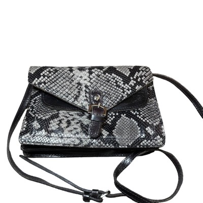 PATRICIA NASH Smoke Python Italian embossed lCassano Pochette Metis crossbody