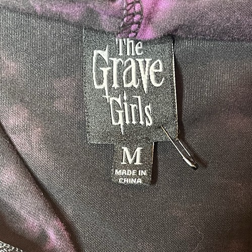 The Grave Girls Tie Dye Y2K Hoodie Womens M Butterfly Back Hit Grunge Whimsygoth - Picture 7 of 8