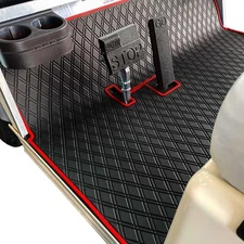 Xtreme Mats Club Car Golf Cart Mat, Full Coverage Floor Liner -RED- Fits DS