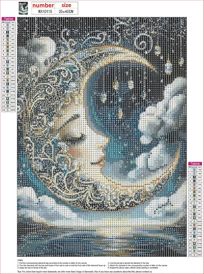 DIY Moon Goddess Diamond Painting Kits for Adults, Diamond Gem Art