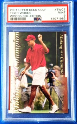 2001 UPPER DECK GOLF - TIGER WOODS COLLECTION  - TIGER WOODS  #TWC7  GRADED A 9