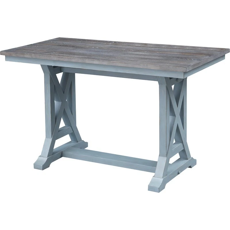 Treasure Trove Bar Harbor Solid Wood Blue Counter Height Dining