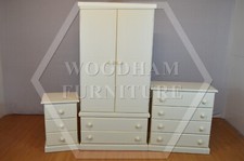 HANDMADE CAMBRIDGE 3 PIECE BEDROM SET IN IVORY (NOT FLATPACKED)
