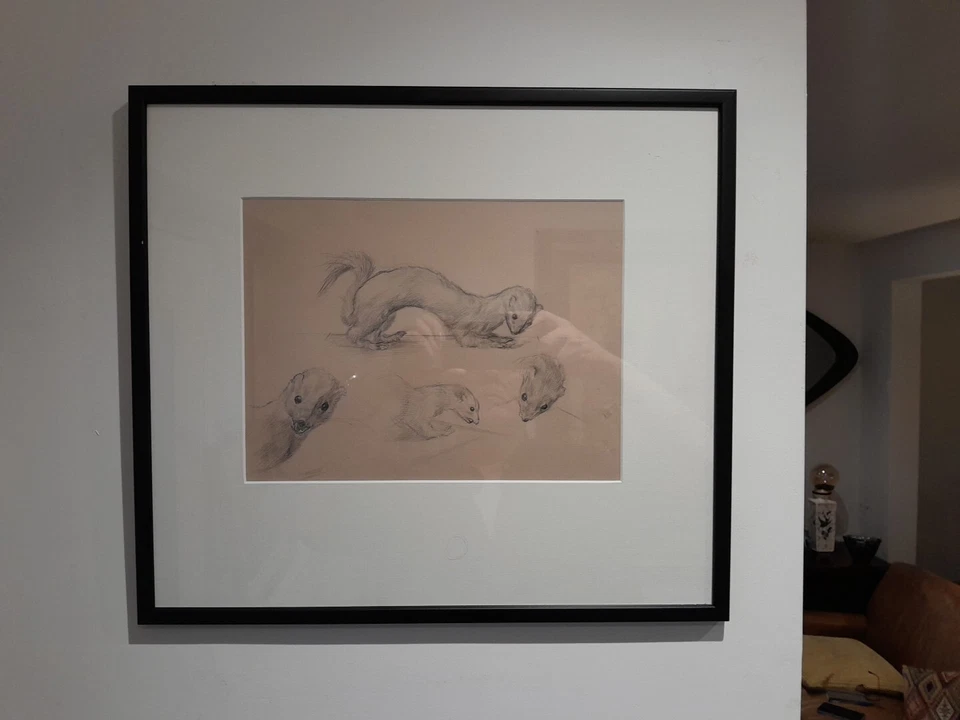 Dibujo a lápiz original Harold Cohen Foto 2 de 4