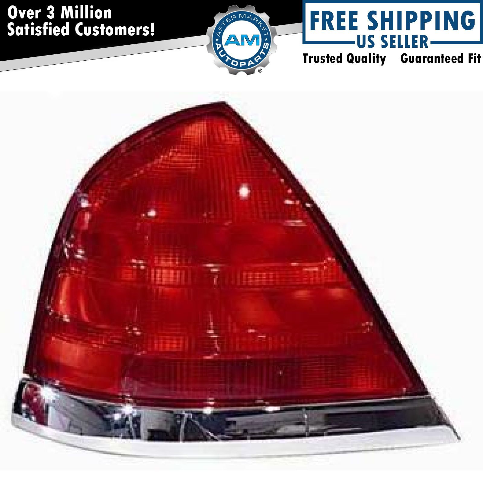 Chrome Trim Rear Brake Light Taillight Lamp LH Left Side for 9910