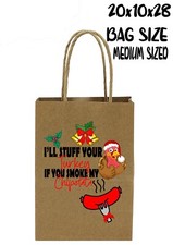 I'll Stuff Your Turkey Brown Christmas Novelty Gift Bag