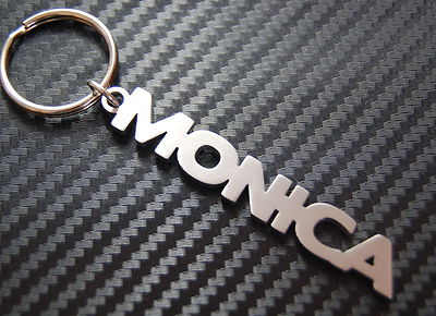 Monica Porte-Clé Acier Inoxydable Nom Cadeau