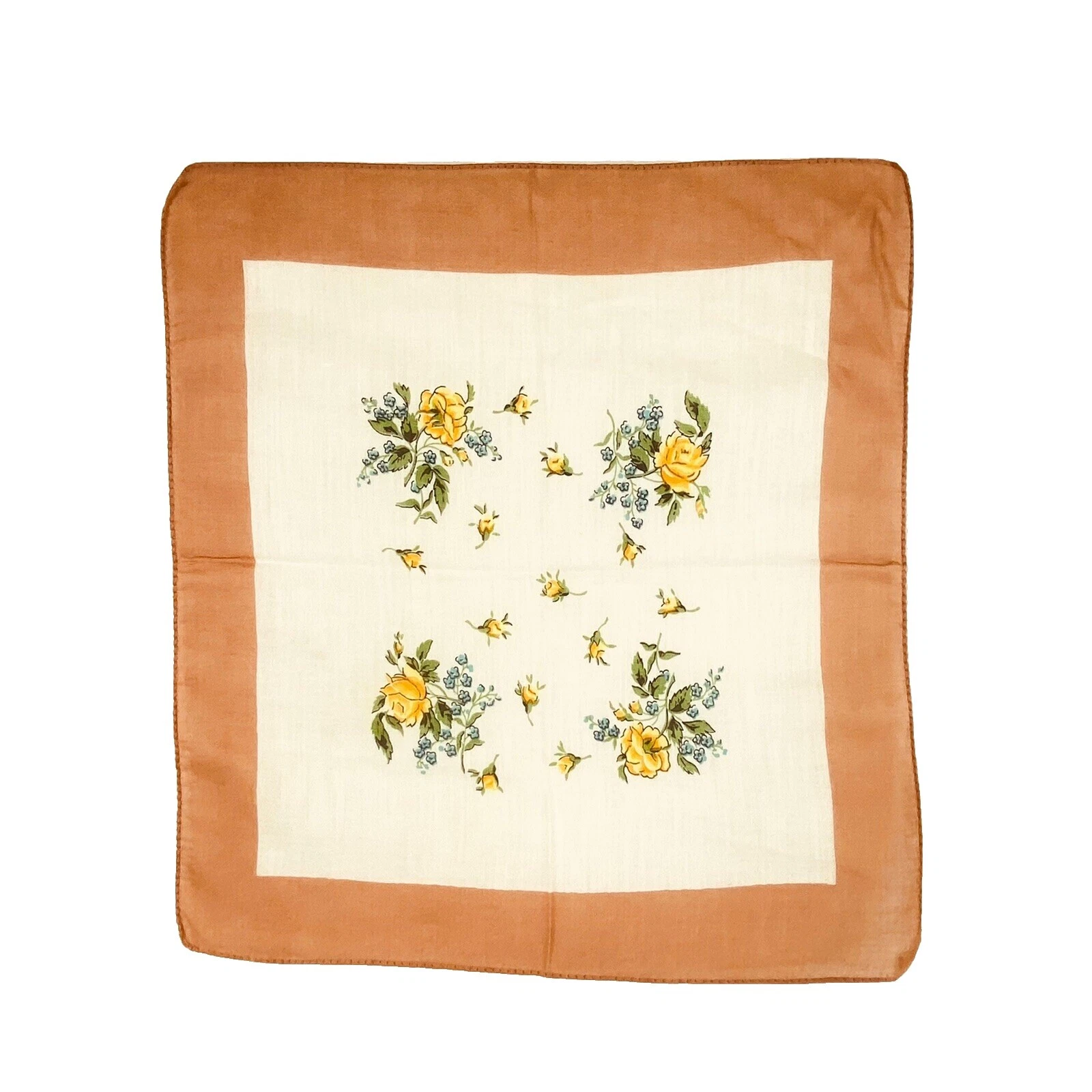 Reproduction Floral Cotton Vintage Plain & Solid Handkerchiefs