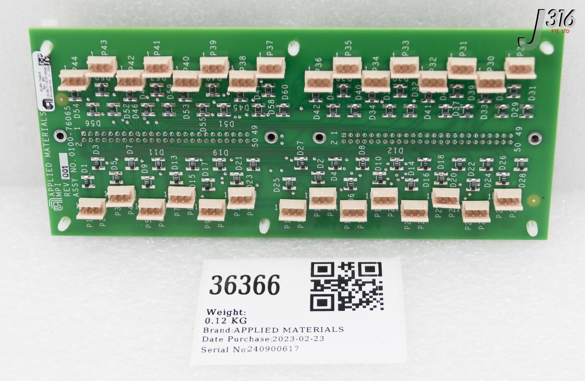 写真 36366 APPLIED MATERIALS PCBA, INTERCONNECT ASSY 0100-76065 | eBay