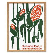 Propaganda Political Education Rural Peasant Corn Nicaragua 12X16 Framed Print