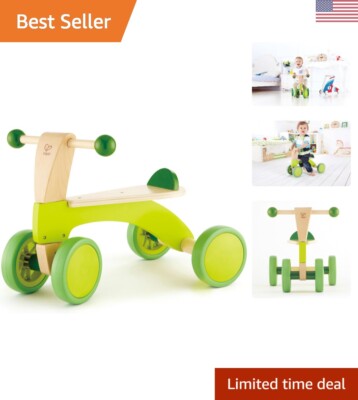 Scoot Around Ride On Wood Bike | Award Winning Four Wheeled Wooden Push Balan...