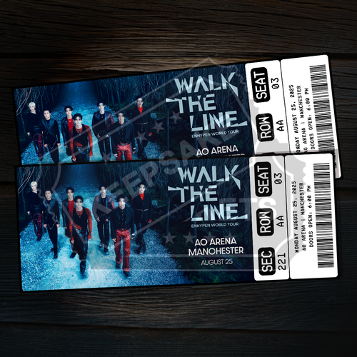 Enhypen Mock Ticket Walk The Line Tour | Personalised Gift Reveal Keepsake - Picture 5 of 5