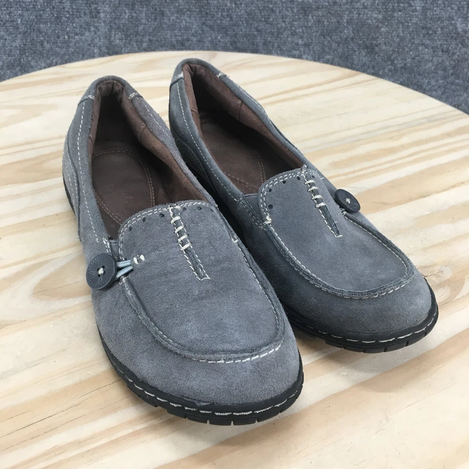 Natural Soul Zapatos Mujer 8.5 M Mocasines Sin Cordones Pisos Gris Imitación Gamuza Informal Foto 3 de 4