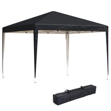 Outsunny 3x3 Pop Up Gazebo Canopy Black, Refurbished