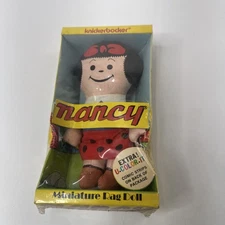 Vintage 1973 Nancy Knickerbocker Miniature Cloth Rag Doll Comics Taiwan 6.5"