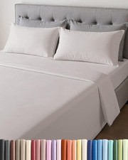 Lightweight 4 Piece Bed Set Queen Size - Cooling Sheets for Hot Sleepers - Br...