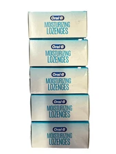 5 Oral B Moisturizing Lozenges Sugar-Free Xylitol Orange Cream Os Exp 12/24