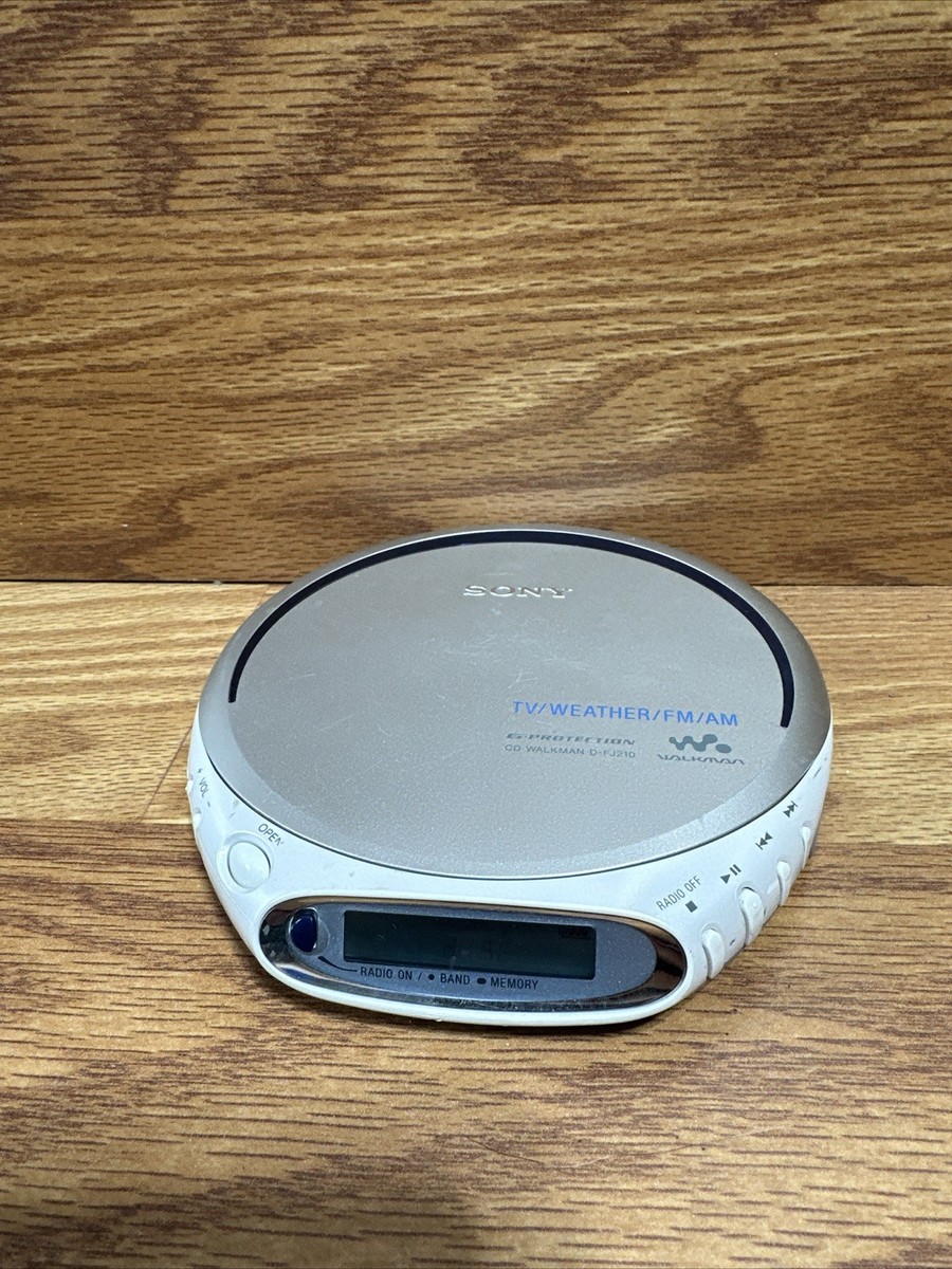 Sony Discman Walkman D-FJ210 Portable CD Player AM/FM/Weather
