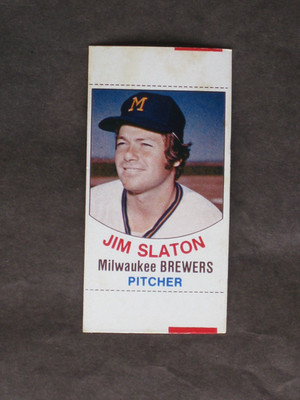 1977 HOSTESS TWINKIES JIM SLATON # 105 SMALL PRINT BREWERS NM