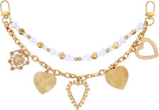 Bag Chain Charm for Handbag Purse - Layered Gold Heart Pendant Gold - Heart