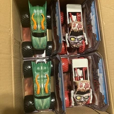 Lot 4 Monster Jam Truck 1:24 Scale Series Zombie &  Dragon
