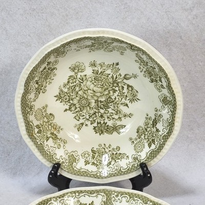 Kensington Balmoral 1801 Staffordshire Ironstone England Set 2 Bowls 6.5''