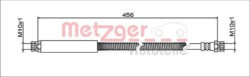 Tubo Freno Flessibile Metzger Per Fiat Sedici E Suzuki SX4 - Ricambio Compatibile Con Codici OE 5155079J00, 71742814 - 5