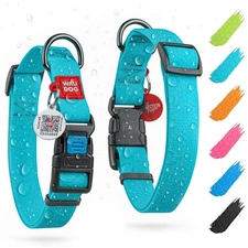 Waterproof Dog Collar with QR Dog Tag for Large Small Medium Dogs Heavy