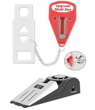 Portable Door Lock Door Stop Alarm Set, Dual Protection Home Security Door ...