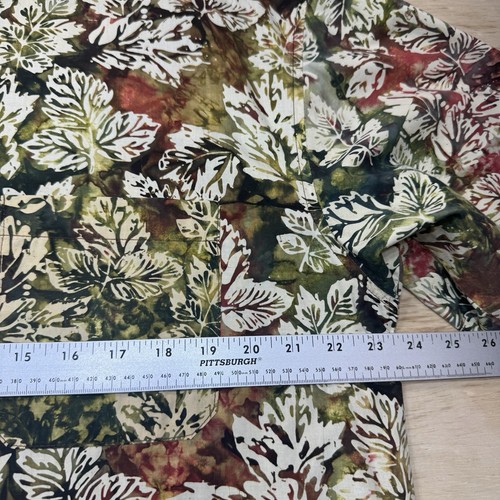 Camicia hawaiana dritta uomo media autunno foglie manica corta con bottoni - Foto 9 di 19