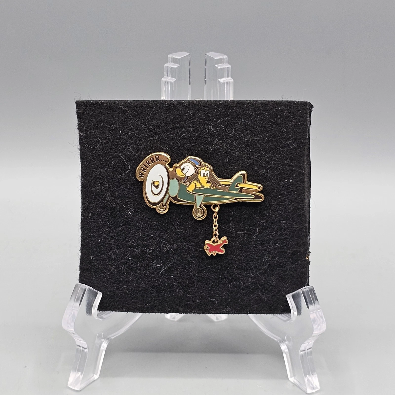 The Disney Store Japan Pin Donald Pluto in Plane Dangle Whirrr....