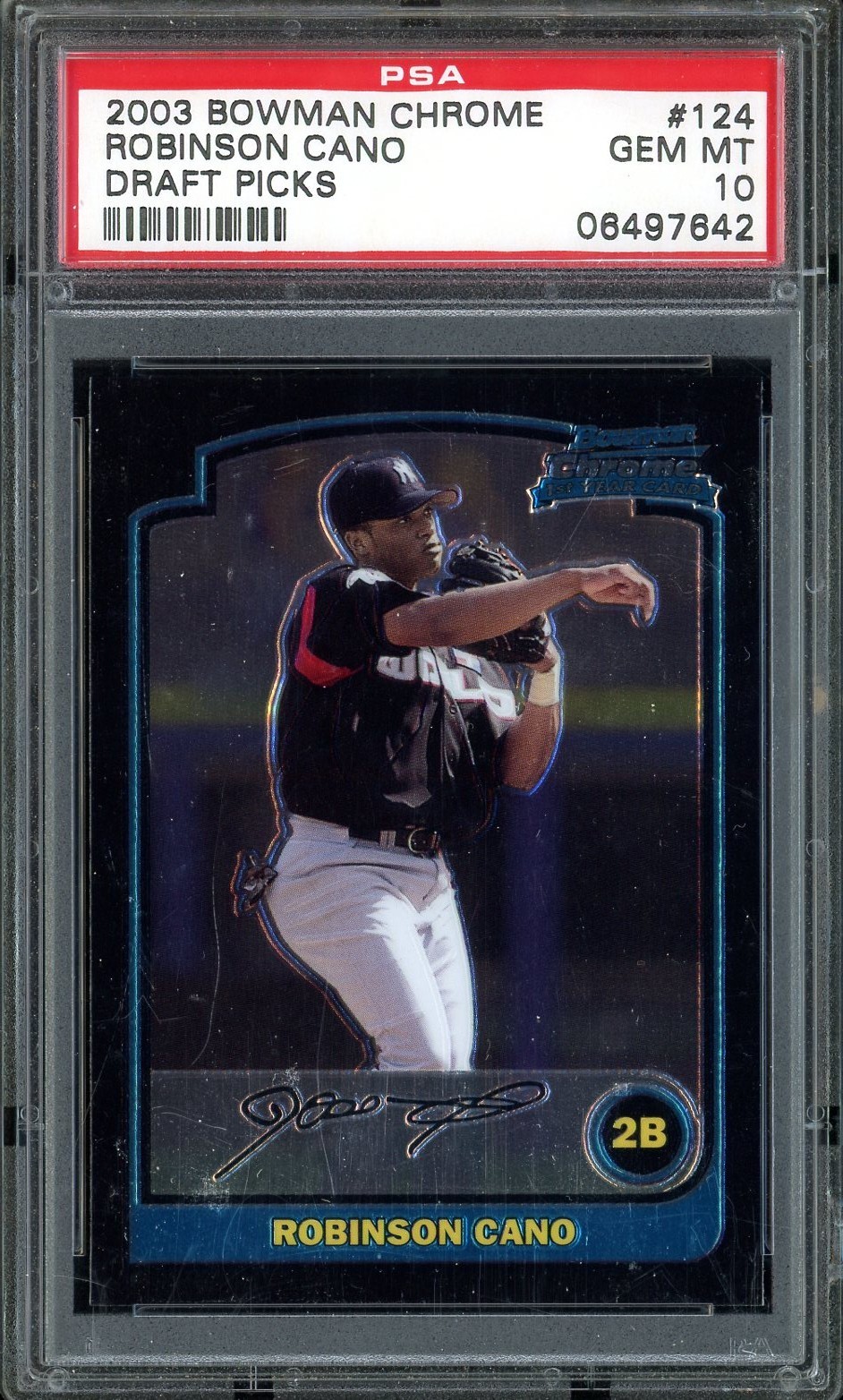 ROBINSON CANO 2003 BOWMAN DRAFT PICKS CHROME #124 PSA 10 RC