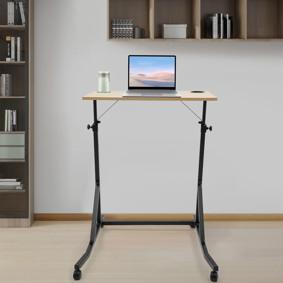 Bicicleta Entrenador Ajustable Escritorio Fitness Móvil Ciclismo Estación de Trabajo con Rueda Bloqueable Foto 2 de 4