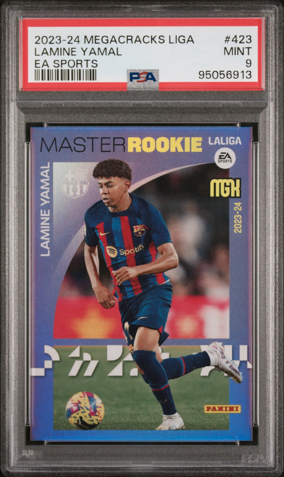 2023-24 PANINI MEGACRACKS LALIGA EA SPORTS #423 LAMINE YAMAL PSA 9