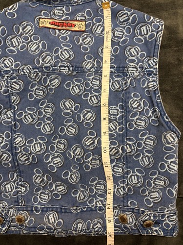 Vintage Mickey & Co Vest Womens Small Denim Sleeveless Disney Jacket 90s Rare - Picture 10 of 10