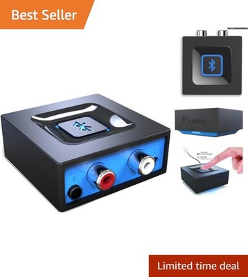 Stream Music Wirelessly with Bluetooth Adapter - 40ft Range & Easy Pairing