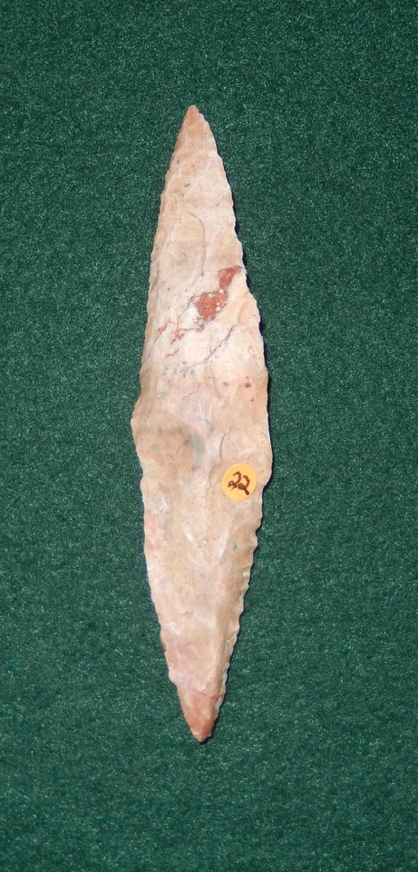 MARAVILLOSO COLOR EN ESTE CUCHILLO HARAHEY DE 4 BISELES ENCONTRADO EN KANSAS Jim Bennett certificado de autenticidad C129 Foto 3 de 4