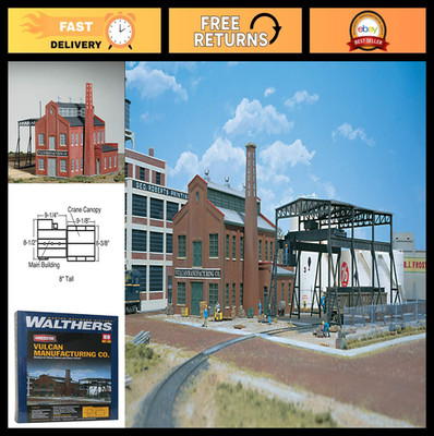 HO Scale Model Railroad Structure Kit - Vulcan Manufacturing Factory Building