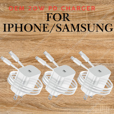 For iPhone 14 13 12 15 16 17 PD Fast Charger Cord 20W USB-C Power Adapter Block