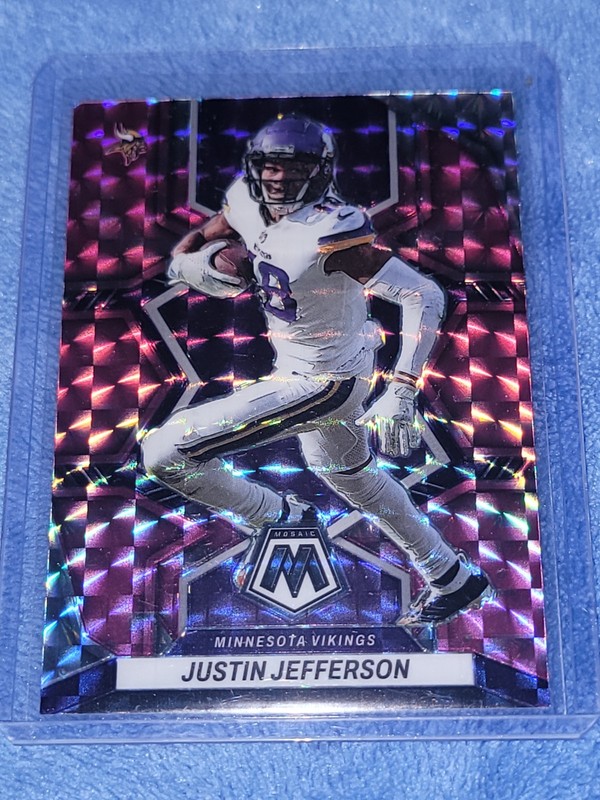 JUSTIN JEFFERSON 2022 Panini Mosaic Football Pink Camo Mosaic Prizm!!!!