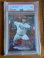 ☀️ 2023 Bowman's Best Taj Bradley RC Red Lava Refractor /5 POP1 ☀️