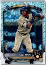 2025 Bowman Chrome Jesus Made Mega Box Refractor Milwaukee Brewers MLB #BCP245