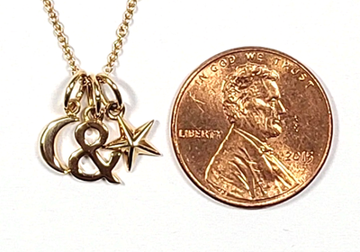 Tiffany & Co. 18k Yellow Moon and Star Charm Pendant Necklace | eBay