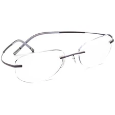 Silhouette Eyeglasses 7581 40 6057 Icon Metallic Violet Rimless 53[]19 145