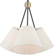 Livex Lighting 41383 Prato 3 Light 21"W Chandelier - 180 Watts - Bronze with