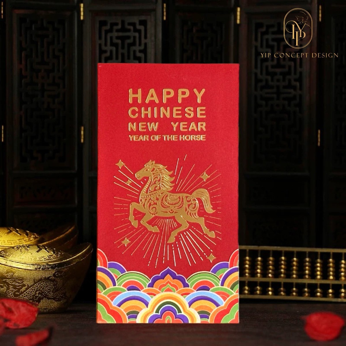2026 Pack of 20 Luxe New Year of the Horse 馬到成功 Red Envelope