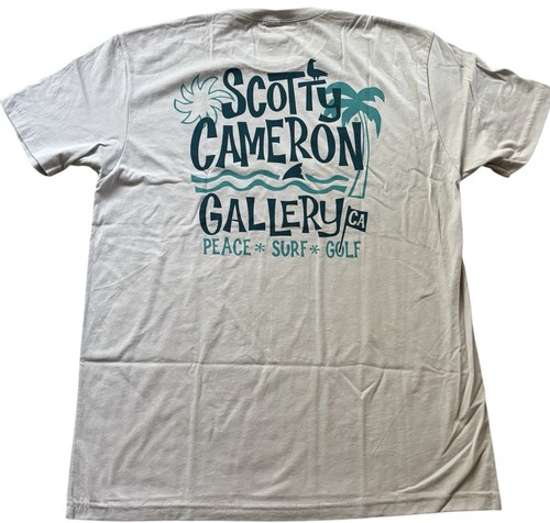 NWT SCOTTY CAMERON GALLERY Circle T PEACE SURF GOLF S/S Tee Shirt Light Gray L