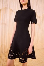 Ulla Johnson Fania Short Sleeve Knit Mini Dress Noir