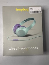 heyday Wired On-Ear Headphones Built-In Mic 3.5mm Jack Spring Teal
